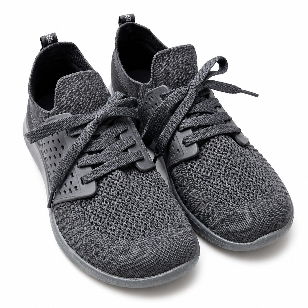 HOBIBEAR Broom Barefoot Sneaker Shoe Sz EU/39 US/8 Triple Black Mesh Minimalist